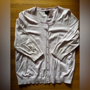 Light purple Talbots cotton Cardigan, 1x